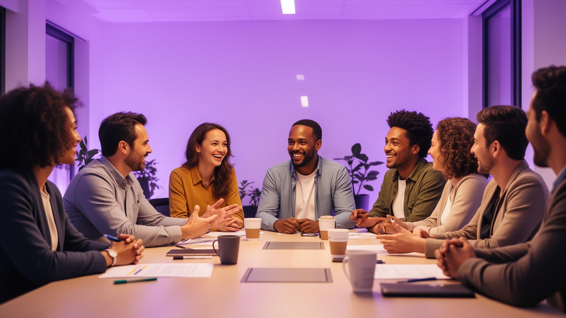 Membres d'association en réunion